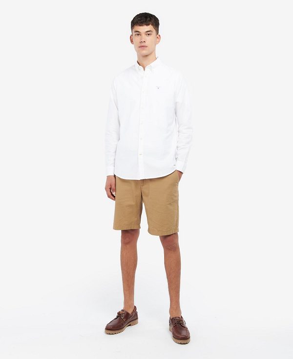 Barbour Oxford Tailored Long-sleeved Striped Shirt ασπρα | BABO87652