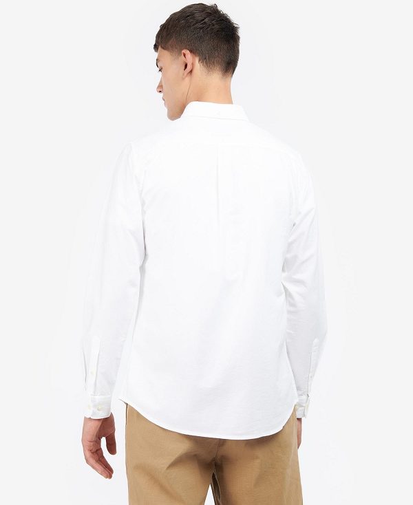 Barbour Oxford Tailored Long-sleeved Striped Shirt ασπρα | BABO87652