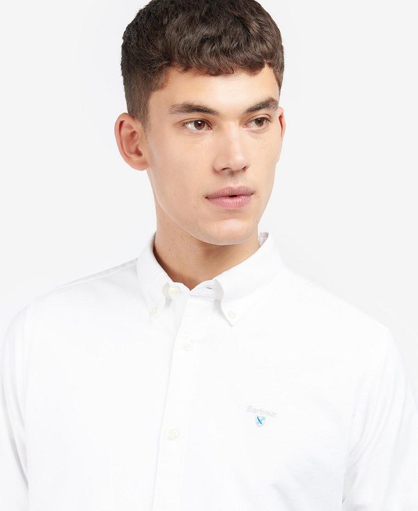 Barbour Oxford Tailored Long-sleeved Striped Shirt ασπρα | BABO87652
