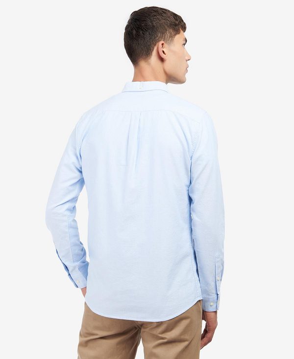 Barbour Oxford Tailored Long-sleeved Striped Shirt μπλε | BABO87655