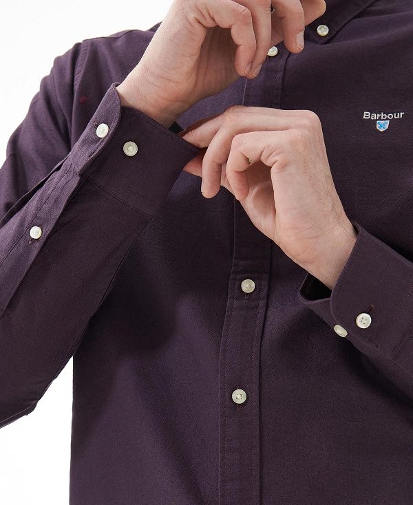 Barbour Oxford Tailored Shirt μωβ | BABO87884