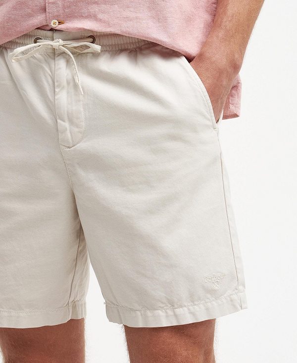 Barbour Oxtown Drawcord Shorts ασπρα | BABO88780