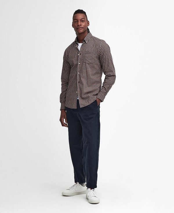Barbour Padshaw Tailored Long-sleeved Shirt σκουρο μπλε | BABO87818