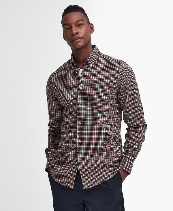 Barbour Padshaw Tailored Long-sleeved Shirt σκουρο μπλε | BABO87818