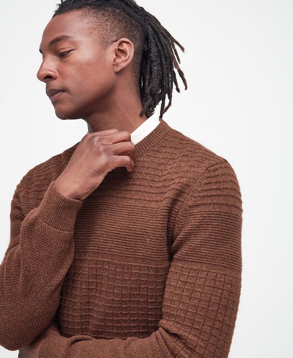 Barbour Pegswood Knitted Jumper καφε | BABO88600