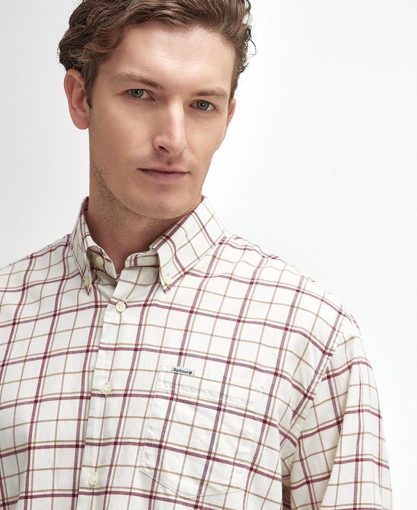 Barbour Pelton Regular Long-sleeved Shirt ασπρα | BABO87911