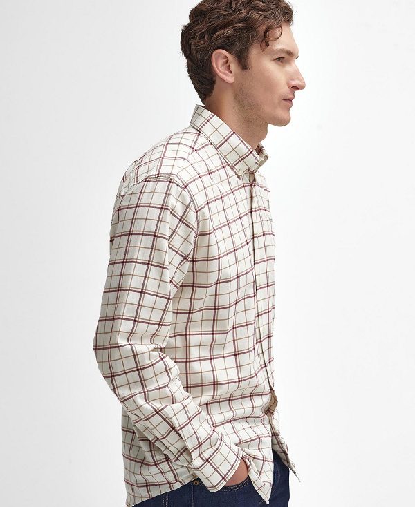 Barbour Pelton Regular Long-sleeved Shirt ασπρα | BABO87911