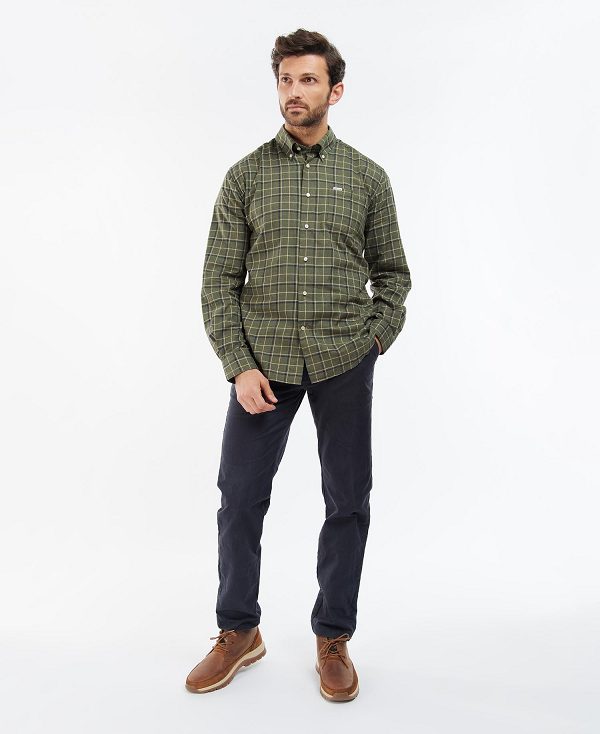 Barbour Pelton Shirt Ελιά | BABO87930