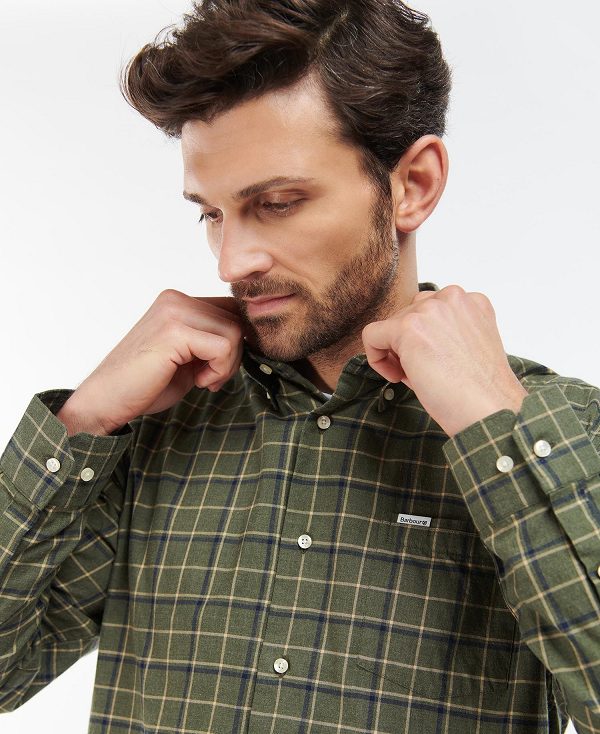 Barbour Pelton Shirt Ελιά | BABO87930