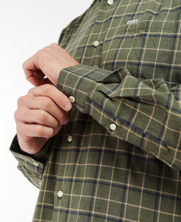 Barbour Pelton Shirt Ελιά | BABO87930