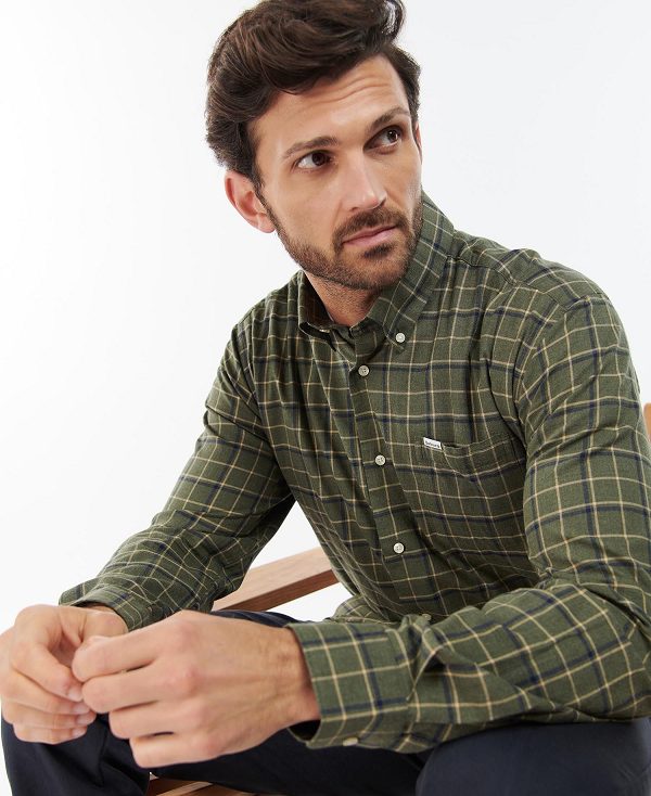 Barbour Pelton Shirt Ελιά | BABO87930