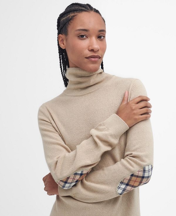 Barbour Pendle Knitted Midi Dress Μπεζ | BABO89638