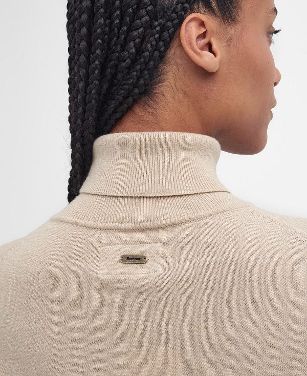 Barbour Pendle Knitted Midi Dress Μπεζ | BABO89638
