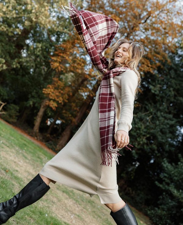 Barbour Pendle Knitted Midi Dress Μπεζ | BABO89638