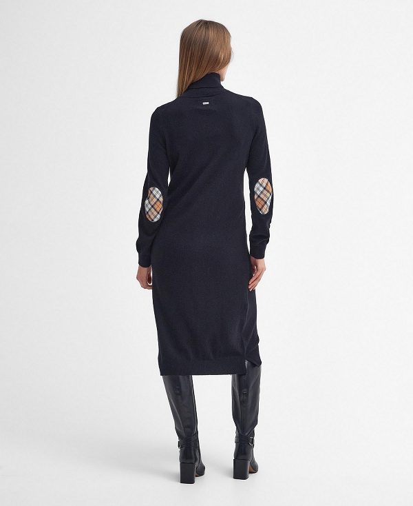 Barbour Pendle Knitted Midi Dress μαυρα | BABO89659