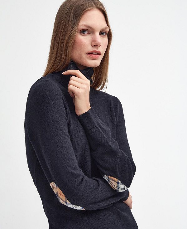 Barbour Pendle Knitted Midi Dress μαυρα | BABO89659