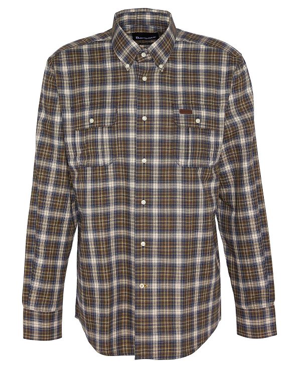 Barbour Penrice Regular Long-sleeved Shirt σκουρο μπλε | BABO87890