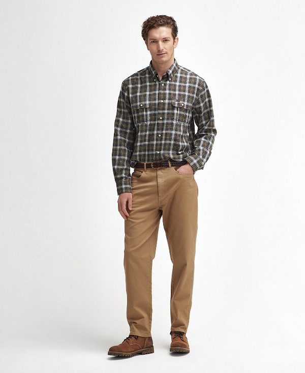 Barbour Penrice Regular Long-sleeved Shirt σκουρο μπλε | BABO87890