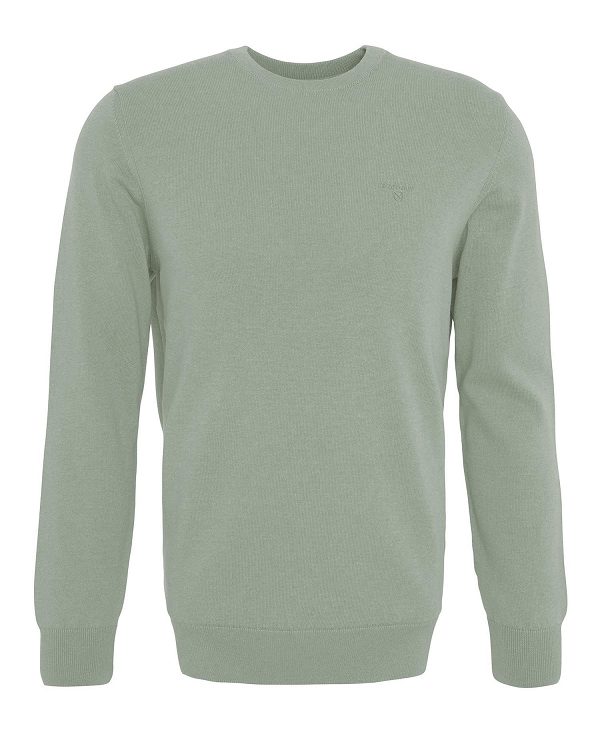 Barbour Pima Cotton Crew Neck Jumper πρασινο | BABO88500