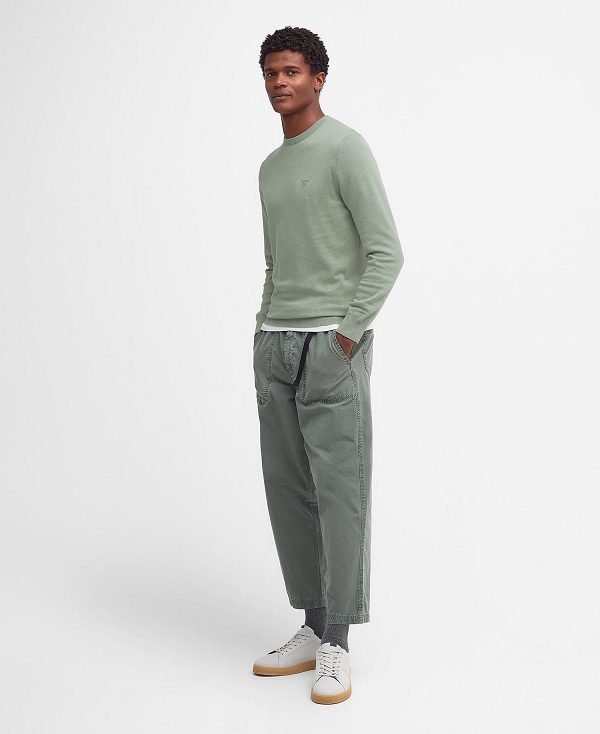 Barbour Pima Cotton Crew Neck Jumper πρασινο | BABO88500