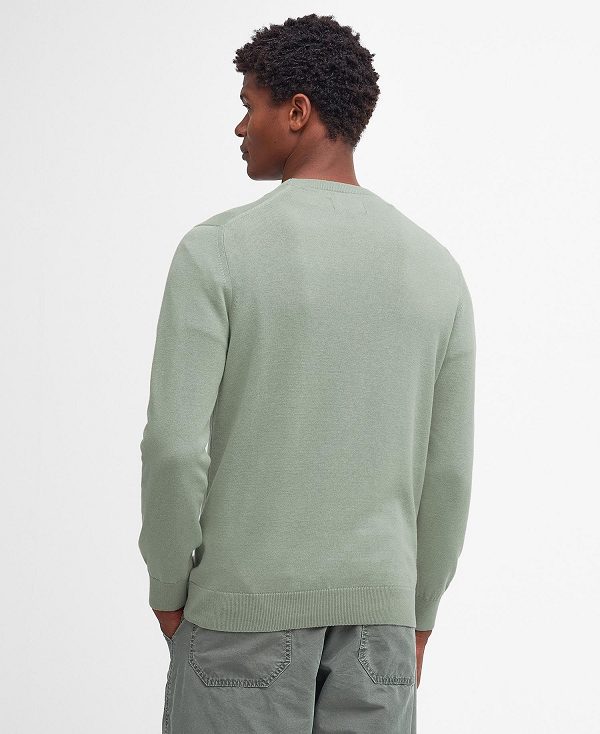 Barbour Pima Cotton Crew Neck Jumper πρασινο | BABO88500