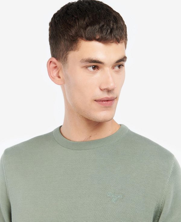 Barbour Pima Cotton Crew Neck Jumper πρασινο | BABO88500