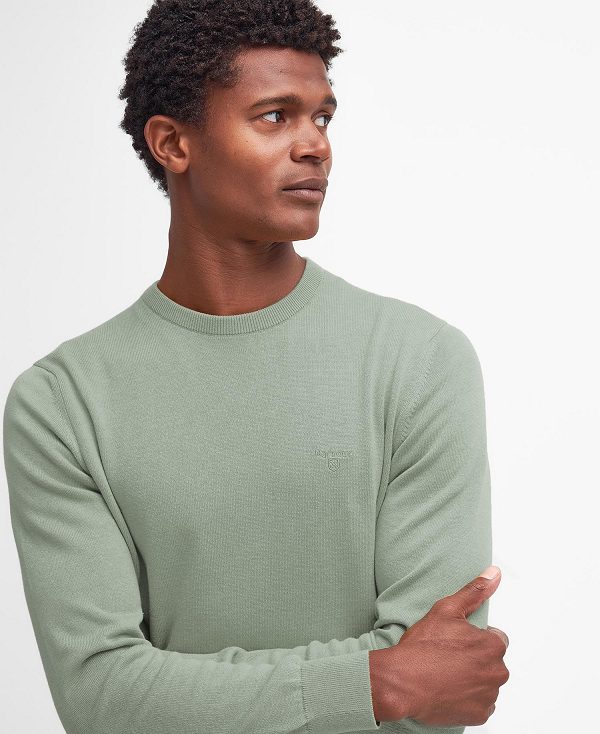 Barbour Pima Cotton Crew Neck Jumper πρασινο | BABO88500