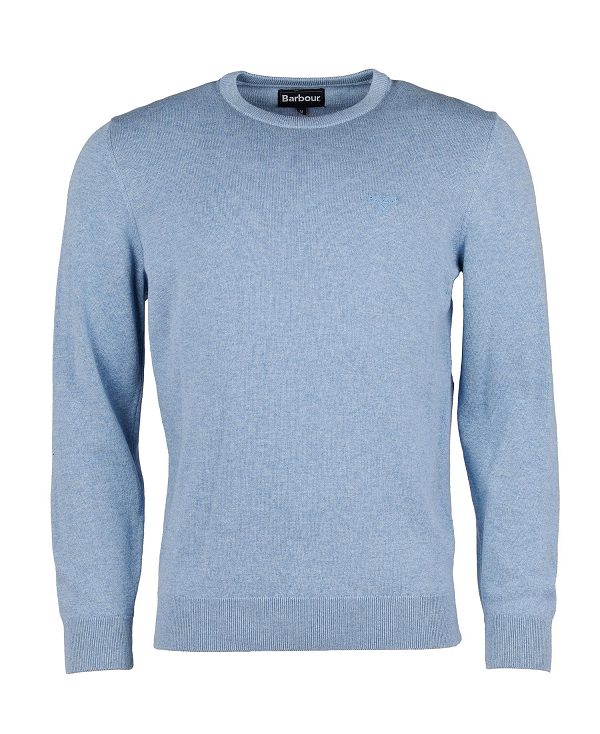 Barbour Pima Cotton Crew Neck Jumper μπλε | BABO88505