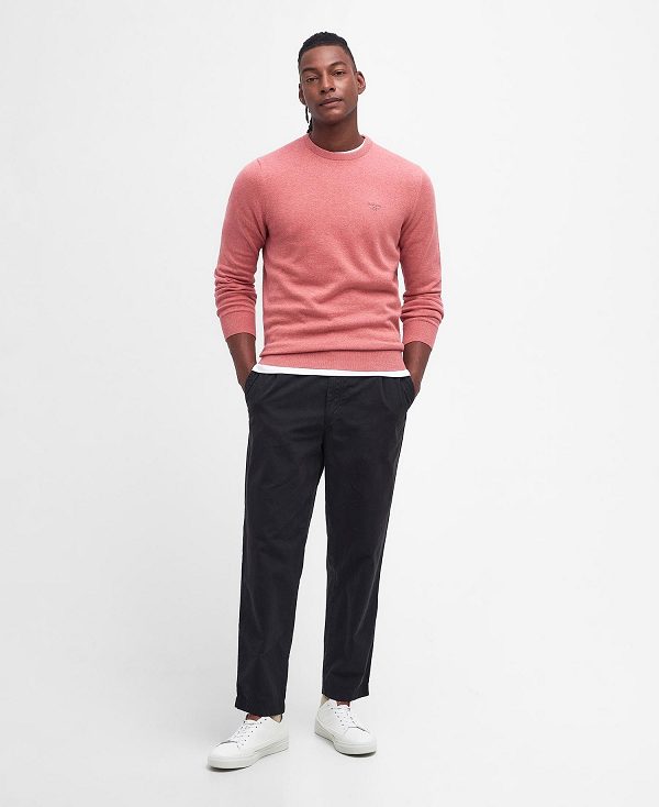 Barbour Pima Cotton Crew Neck Jumper ροζ | BABO88608