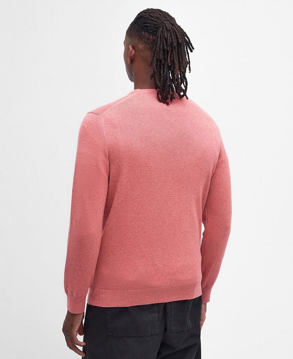 Barbour Pima Cotton Crew Neck Jumper ροζ | BABO88608