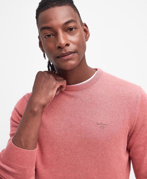 Barbour Pima Cotton Crew Neck Jumper ροζ | BABO88608
