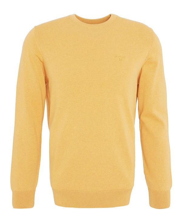 Barbour Pima Cotton Crew Neck Jumper πορτοκαλι χρυσο χρωμα | BABO88497