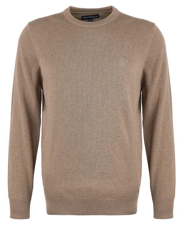 Barbour Pima Cotton Crew Neck καφε | BABO88527