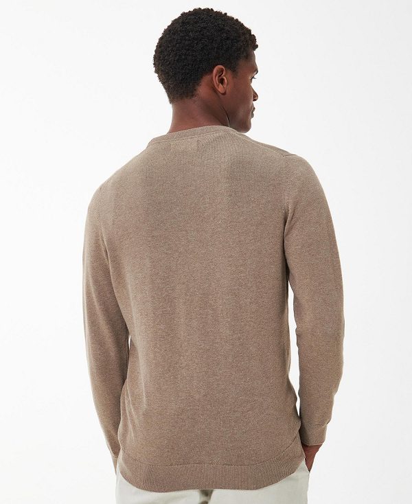Barbour Pima Cotton Crew Neck καφε | BABO88527