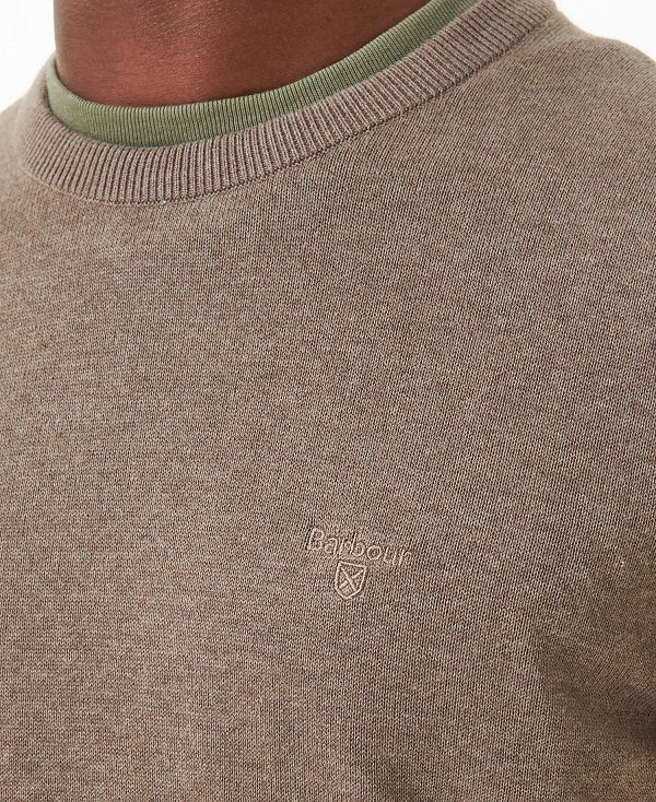 Barbour Pima Cotton Crew Neck καφε | BABO88527