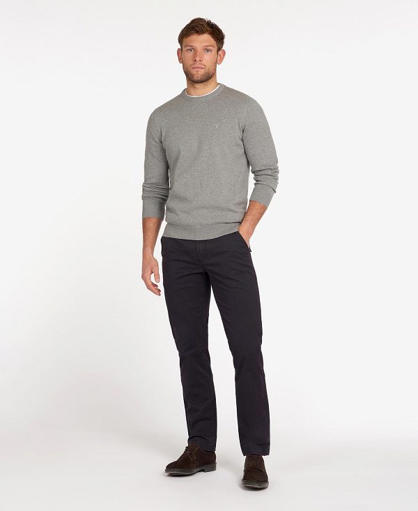 Barbour Pima Cotton Crew Neck γκρι | BABO88544