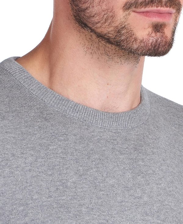 Barbour Pima Cotton Crew Neck γκρι | BABO88544