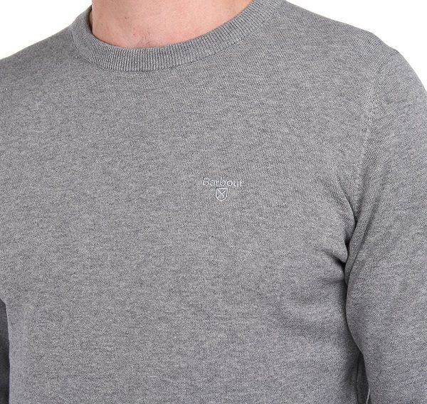 Barbour Pima Cotton Crew Neck γκρι | BABO88544