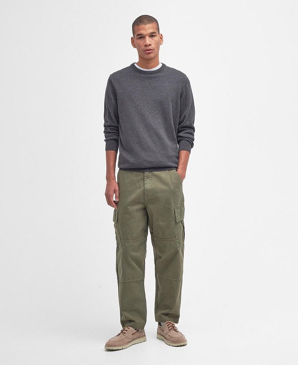 Barbour Pima Cotton Crew Neck βαθυ γκρι | BABO88581