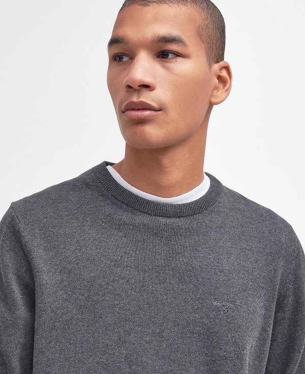Barbour Pima Cotton Crew Neck βαθυ γκρι | BABO88581
