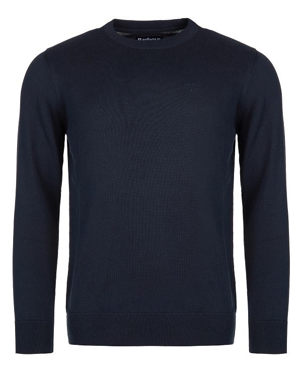 Barbour Pima Cotton Crew Neck σκουρο μπλε | BABO88589