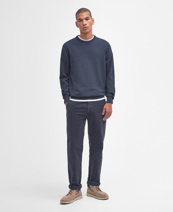 Barbour Pima Cotton Crew Neck σκουρο μπλε | BABO88589