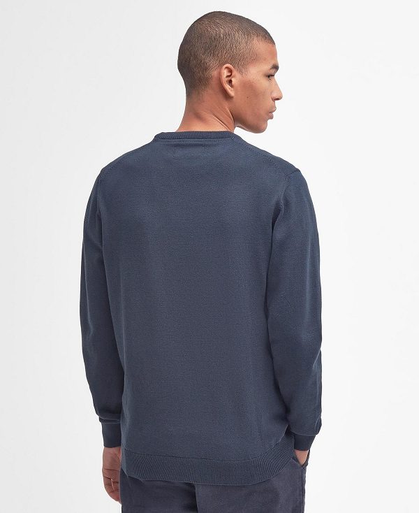 Barbour Pima Cotton Crew Neck σκουρο μπλε | BABO88589