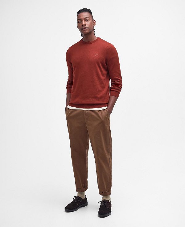Barbour Pima Cotton Knitted Jumper κοκκινα | BABO88595