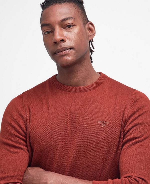 Barbour Pima Cotton Knitted Jumper κοκκινα | BABO88595