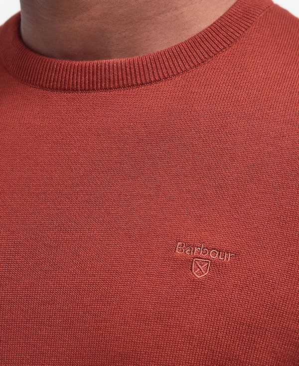 Barbour Pima Cotton Knitted Jumper κοκκινα | BABO88595