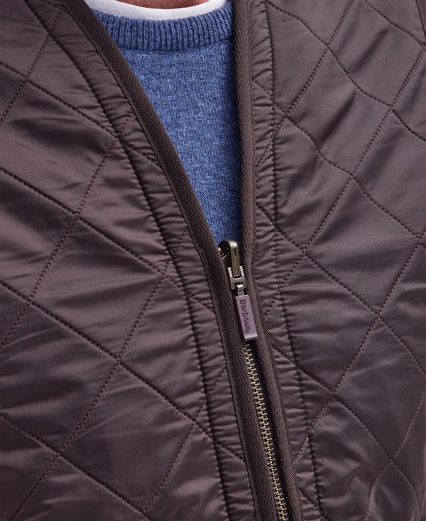 Barbour Polarquilt Zip-in Liner σκούρο καφε | BABO87509