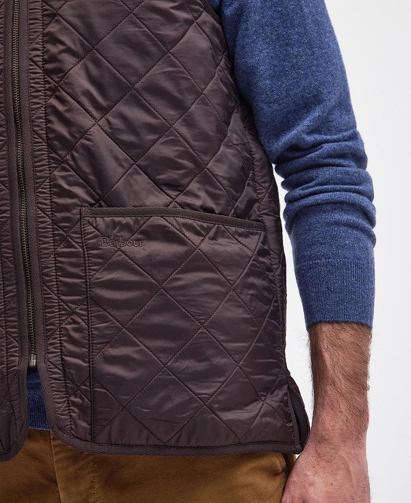 Barbour Polarquilt Zip-in Liner σκούρο καφε | BABO87509