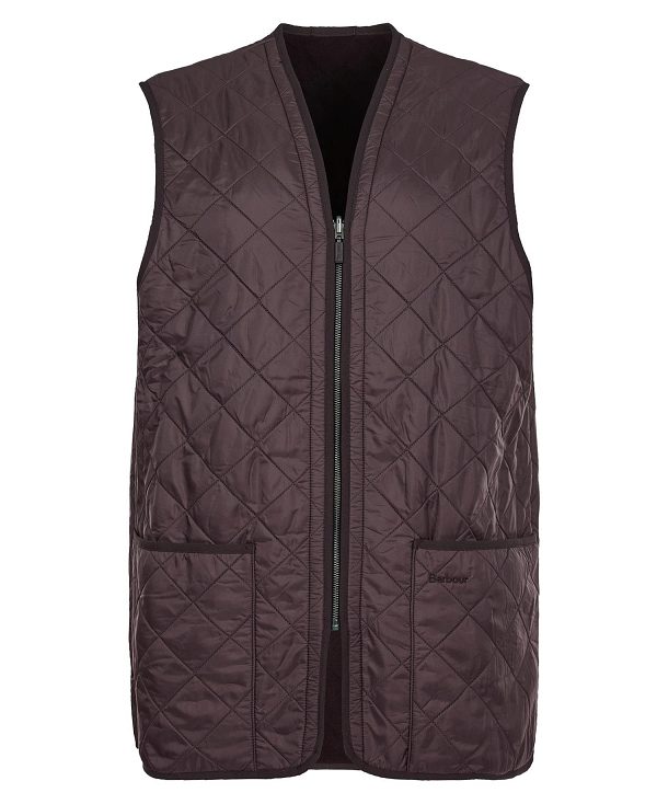 Barbour Polarquilt Zip-in Liner σκούρο καφε | BABO87509