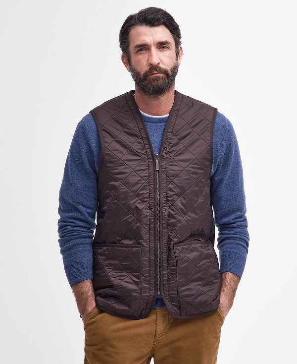 Barbour Polarquilt Zip-in Liner σκούρο καφε | BABO87509